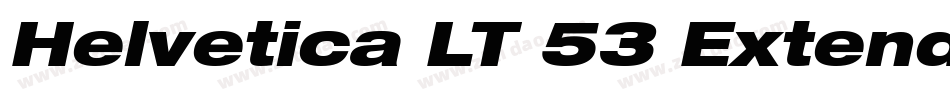 Helvetica LT 53 Extended Oblique字体转换